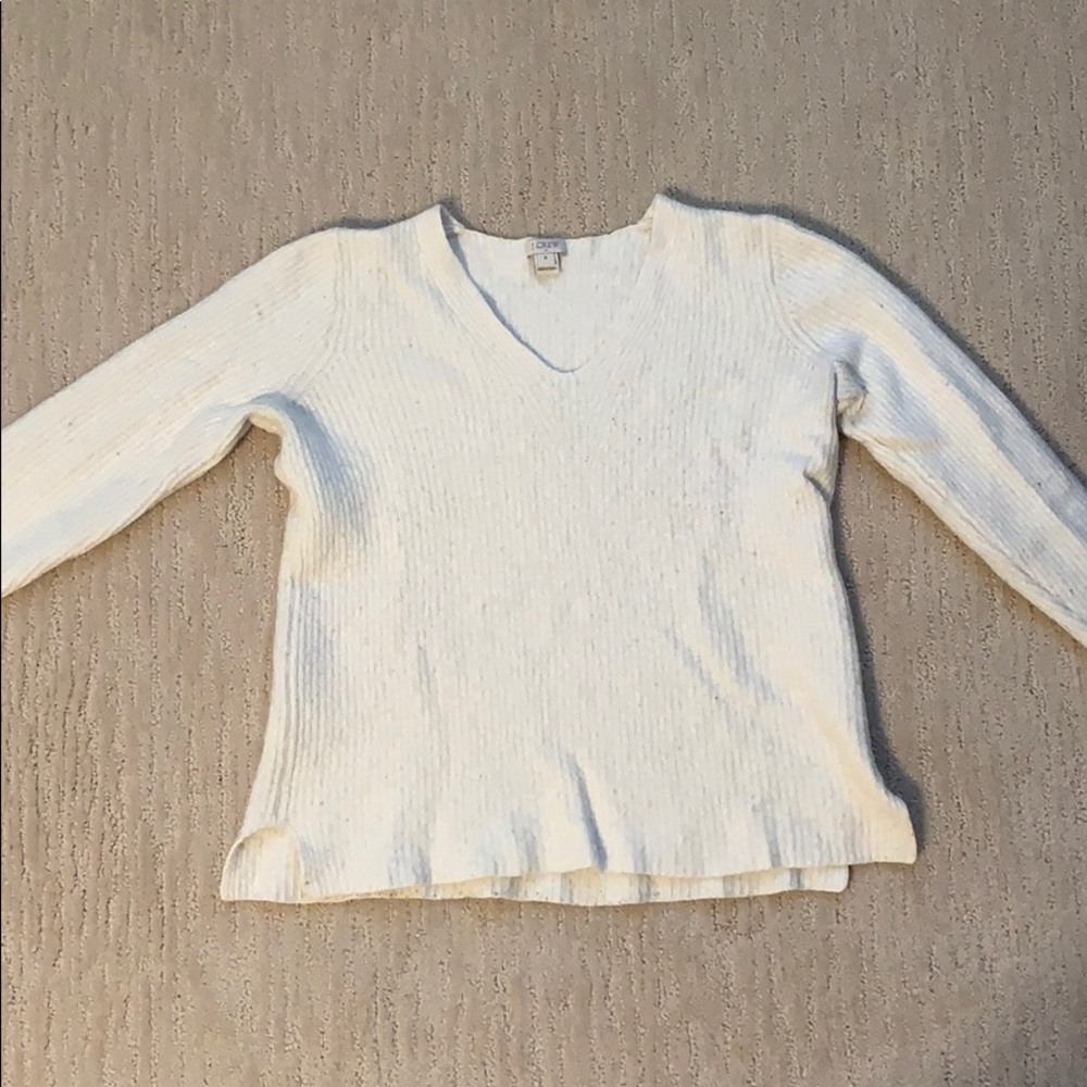 White JCrew sweater
